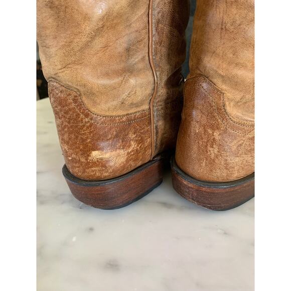 Vintage 1883 Lucchese Distressed Women’s 16” Shaft Boots SZ 8.5 - Picture 5 of 12